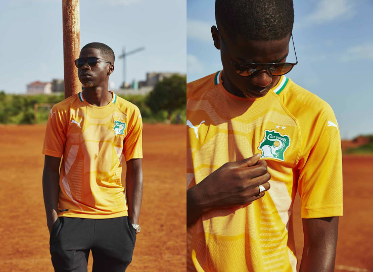 Puma dévoile le nouveau maillot de la Côte d’Ivoire avec MHD RienaCacher